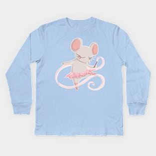Ballet Mouse Kids Long Sleeve T-Shirt